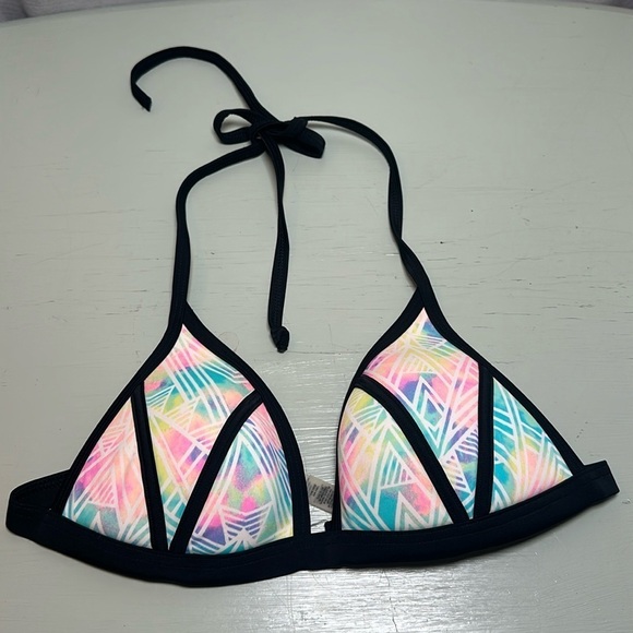 PINK VS GEOMETRIC BIKINI TOP (M) - Picture 1 of 7